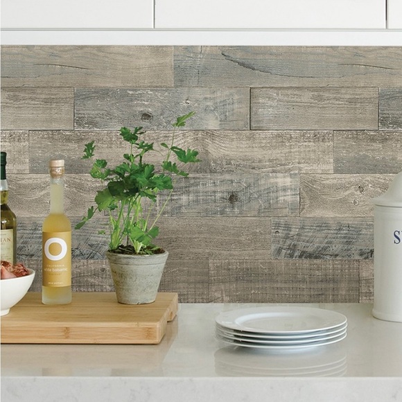 Coastal Wood Peel & Stick Backsplash - Picture 1 of 3